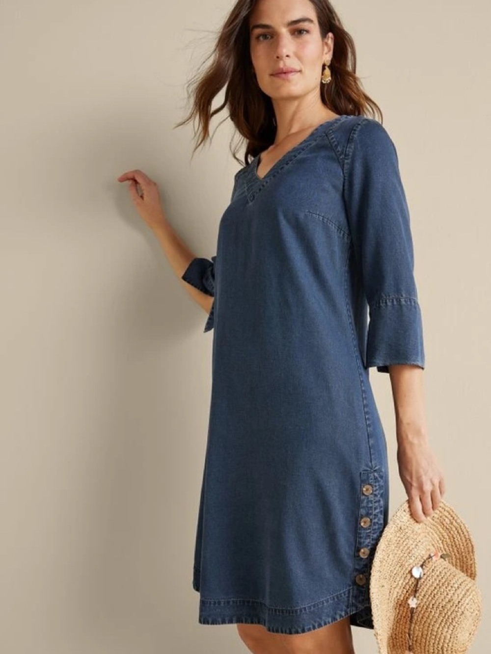 Soft Surroundings Positano Getaway Dress Denim